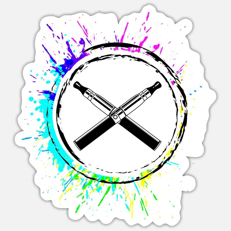 E-Cigarette Silhouette Sticker size S (10 x 10 cm)
