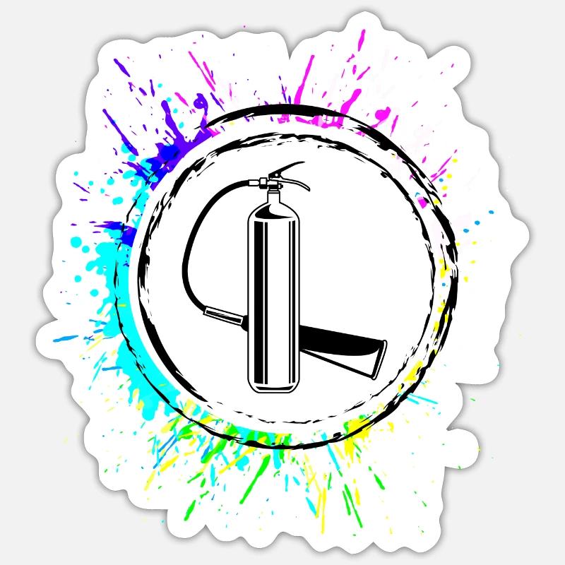 Fire Extinguisher Icon Fire Brigade Sticker size S (10 x 10 cm)