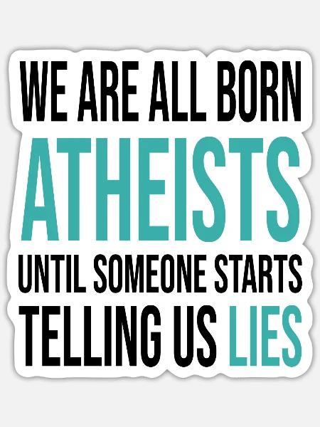 Atheismus Wissenschaft - Sticker Größe S (10 x 10 cm) - Mattweiß