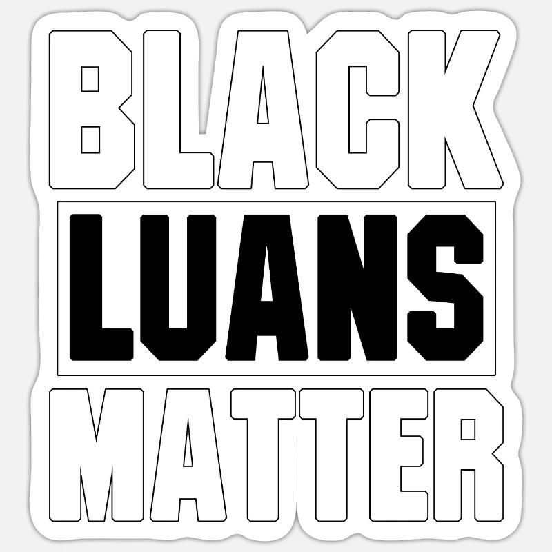 Black Luans Matter - Sticker Größe S (10 x 10 cm) - Mattweiß