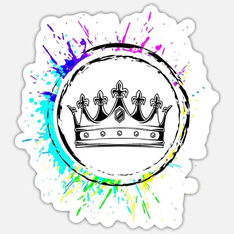 Crown Silhouette - Sticker size S (10 x 10 cm) - white matte