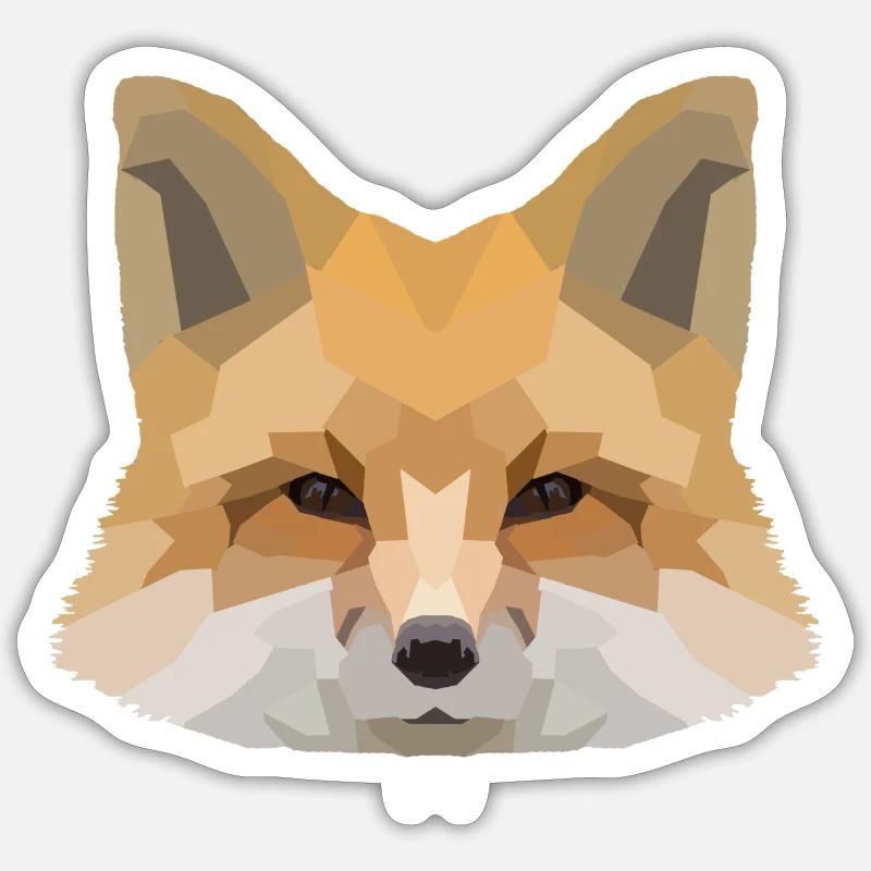 Fox Head Sticker size S (10 x 10 cm)