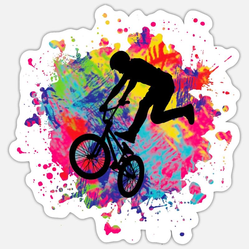 BMX Splash - Sticker taille S (10 x 10 cm) - blanc mat
