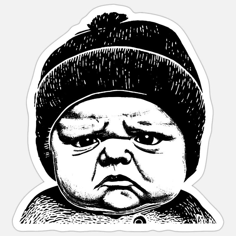 The Grumpy Baby Sticker size S (10 x 10 cm)