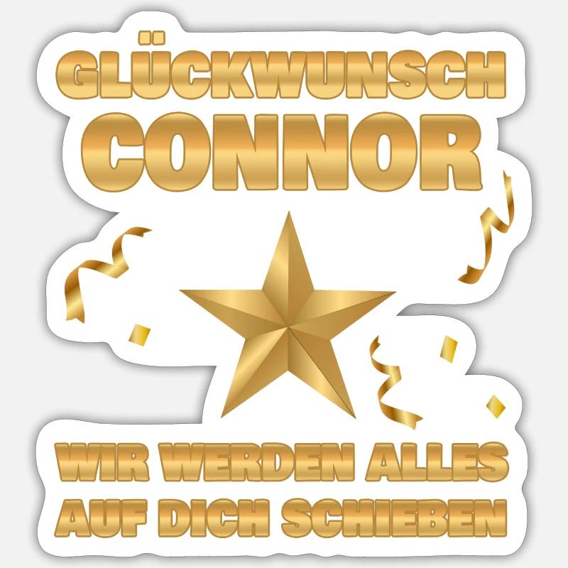 Kollegin Connor - Sticker Größe S (10 x 10 cm) - Mattweiß