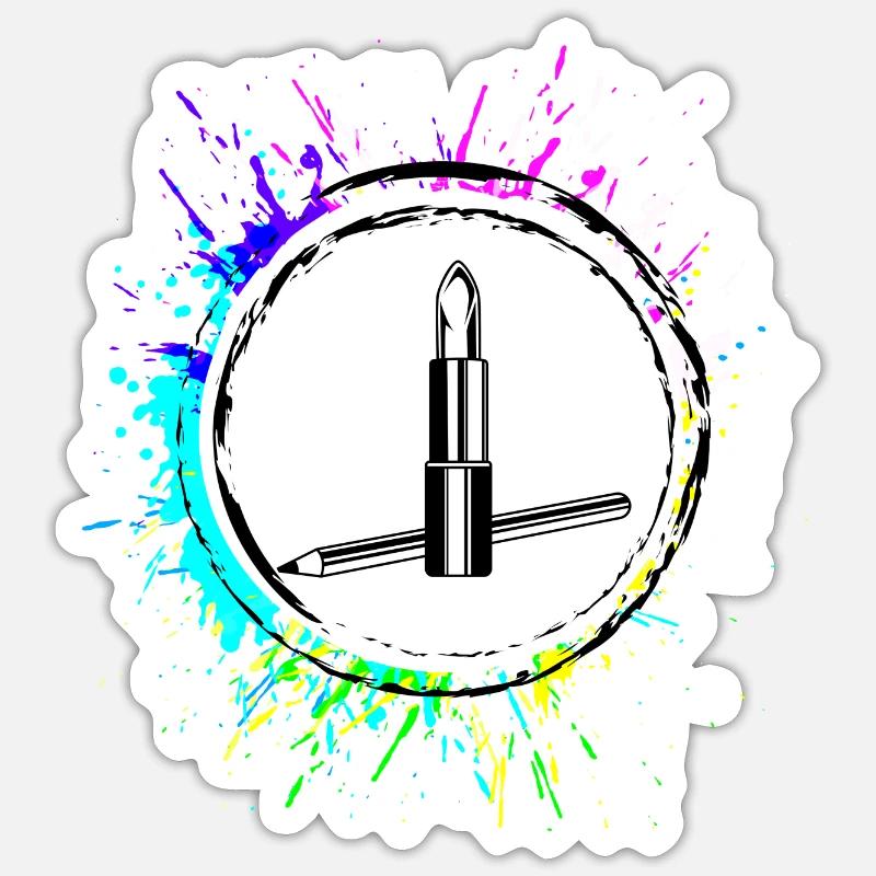 Make Up Kosmetik Icon Sticker Größe S (10 x 10 cm)