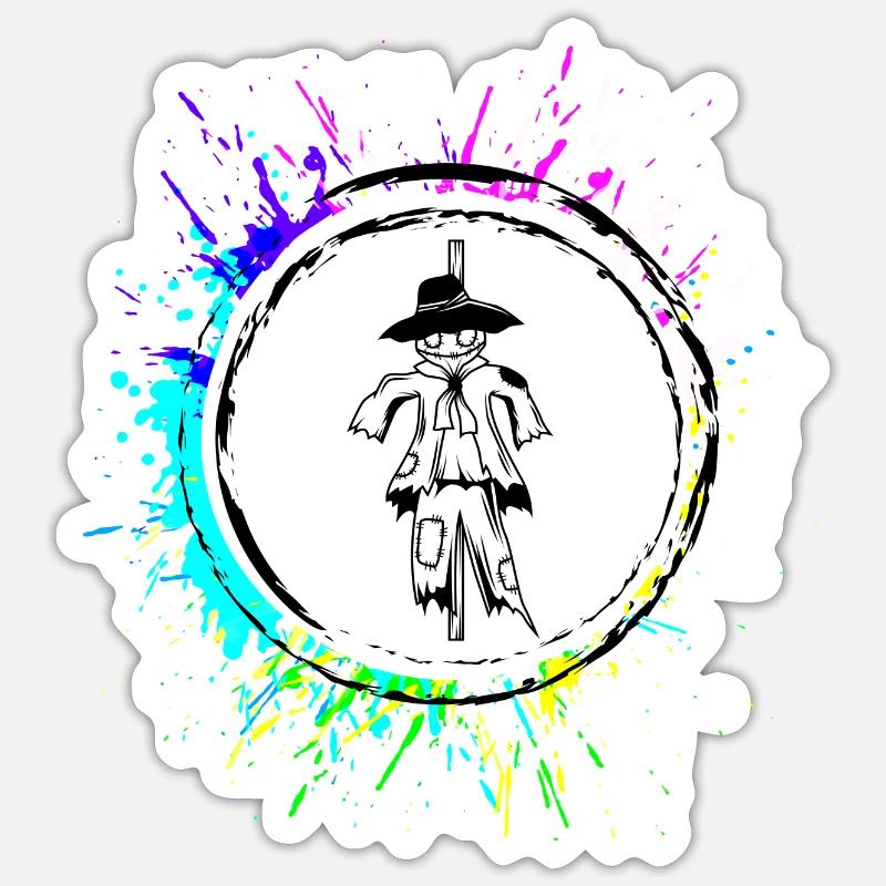 Scarecrow - Sticker size S (10 x 10 cm) - white matte