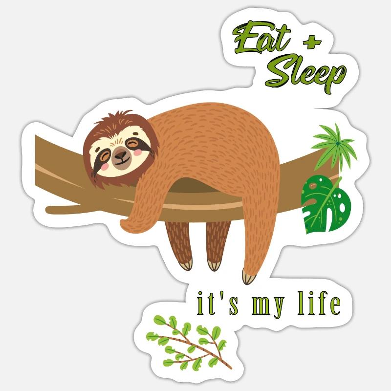 Sloth Sticker size S (10 x 10 cm)