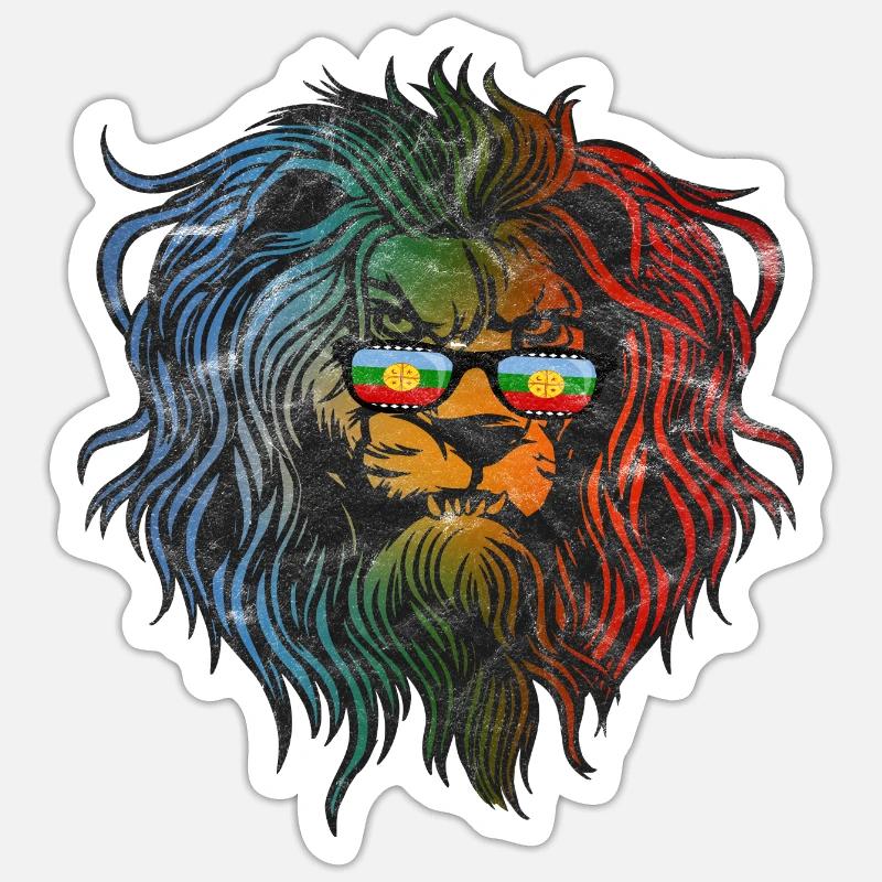 Mapuche - Sticker Größe S (10 x 10 cm) - Mattweiß