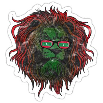 Maldives - Sticker size S (10 x 10 cm) - white matte - Front
