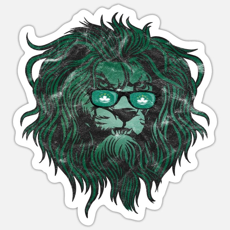 Macau - Sticker Größe S (10 x 10 cm) - Mattweiß