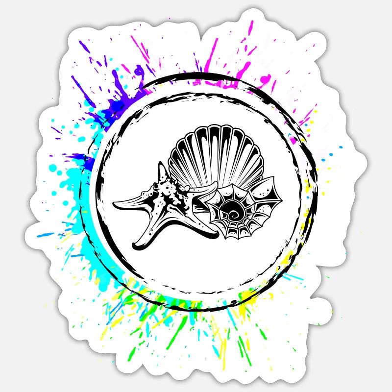 Starfish Icon Icon - Sticker size S (10 x 10 cm) - white matte