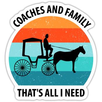 Calèche de cocher Calèche tirée par des chevaux Calèche - Sticker taille S (10 x 10 cm) - blanc mat - Devant