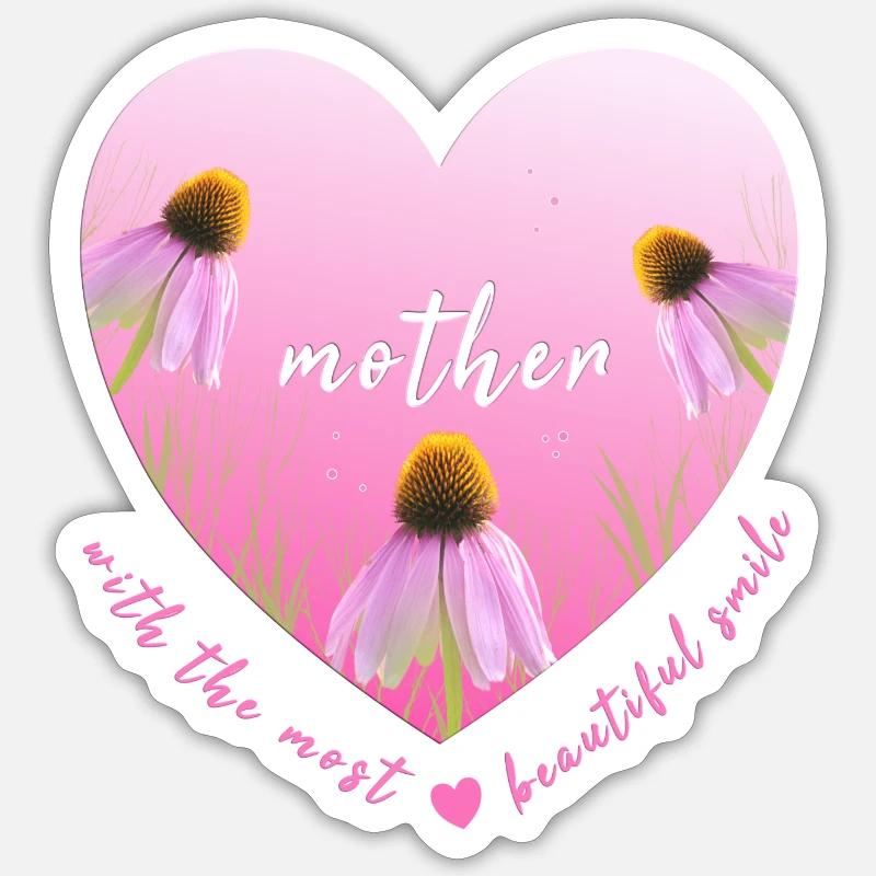 Mère - Sticker taille S (10 x 10 cm) - blanc mat