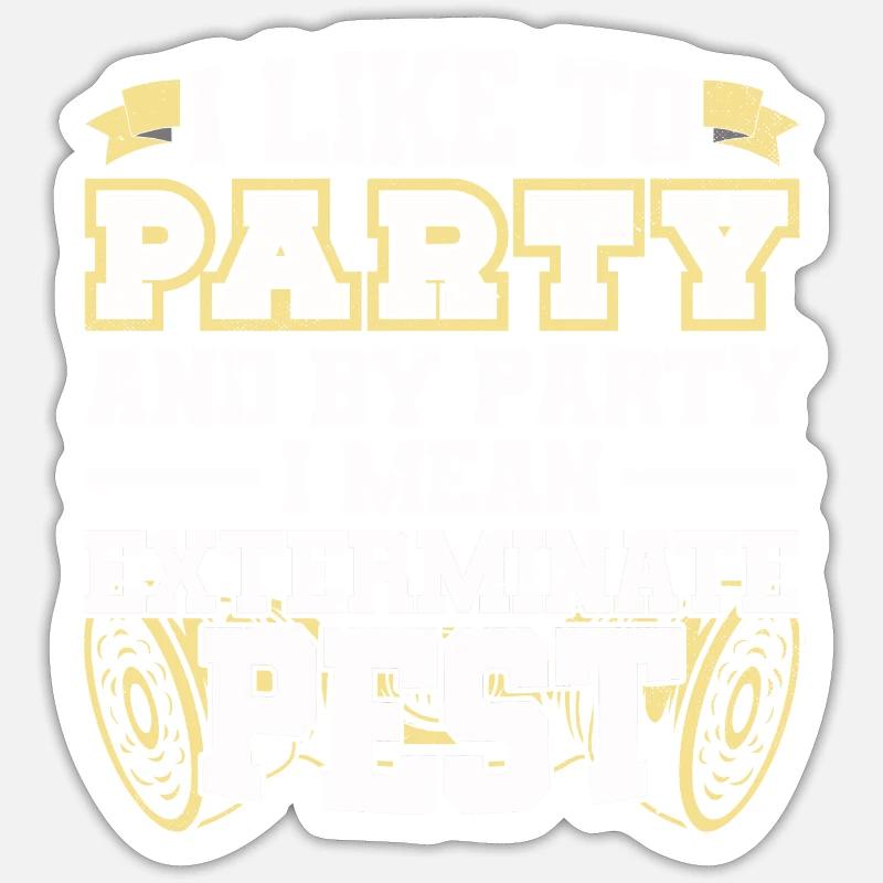 Schädlingsbekämpfung Beruf | Kammerjäger Geschenke - Sticker Größe S (10 x 10 cm) - Mattweiß
