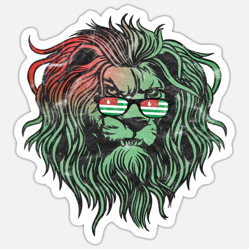 Abchasien - Sticker Größe S (10 x 10 cm) - Mattweiß