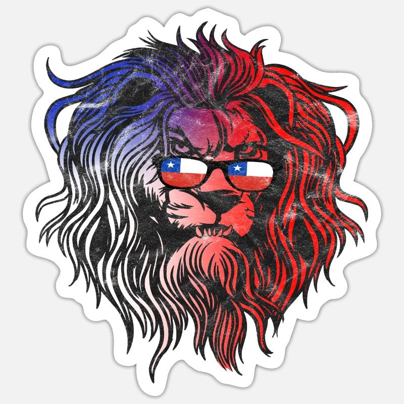 Chile - Sticker Größe S (10 x 10 cm) - Mattweiß