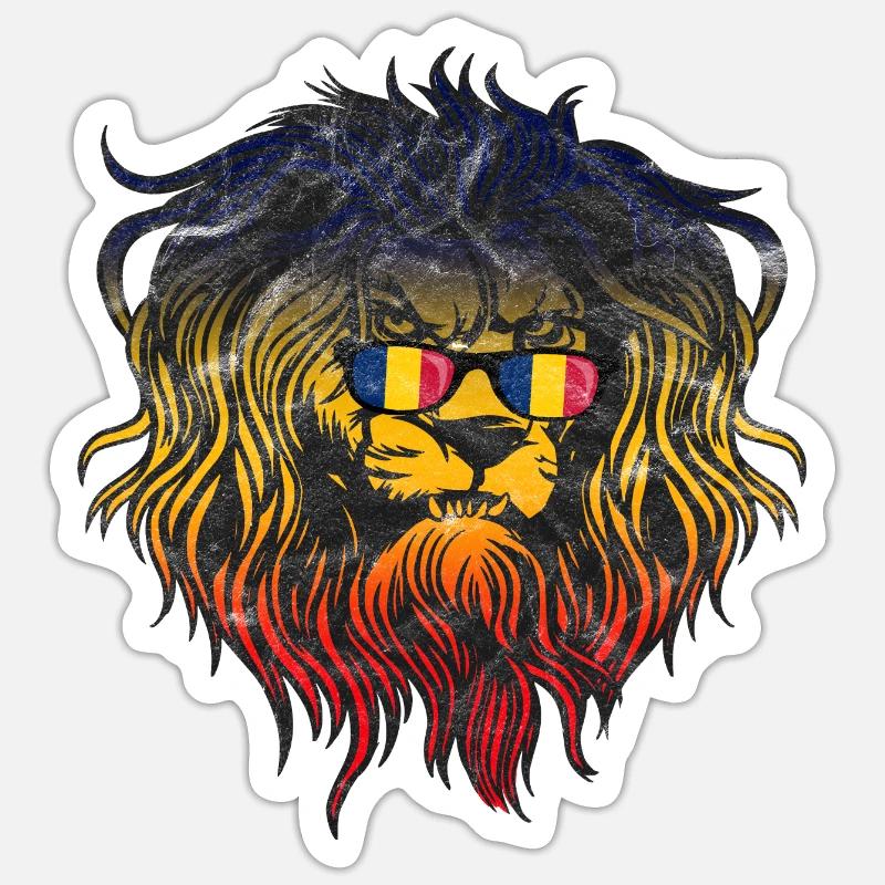 Tchad - Sticker taille S (10 x 10 cm) - blanc mat