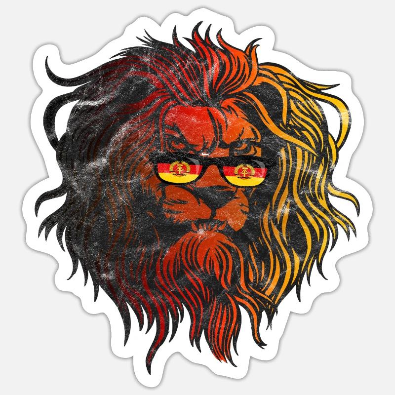 DDR - Sticker taille S (10 x 10 cm) - blanc mat