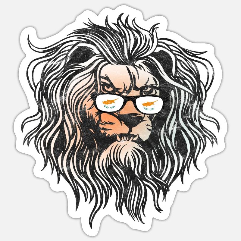 Zypern - Sticker Größe S (10 x 10 cm) - Mattweiß