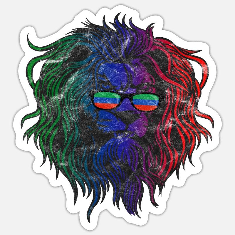 Daghestan - Sticker taille S (10 x 10 cm) - blanc mat