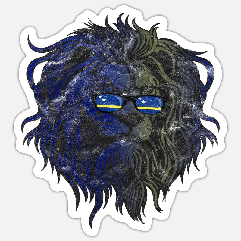 Curaçao - Sticker taille S (10 x 10 cm) - blanc mat