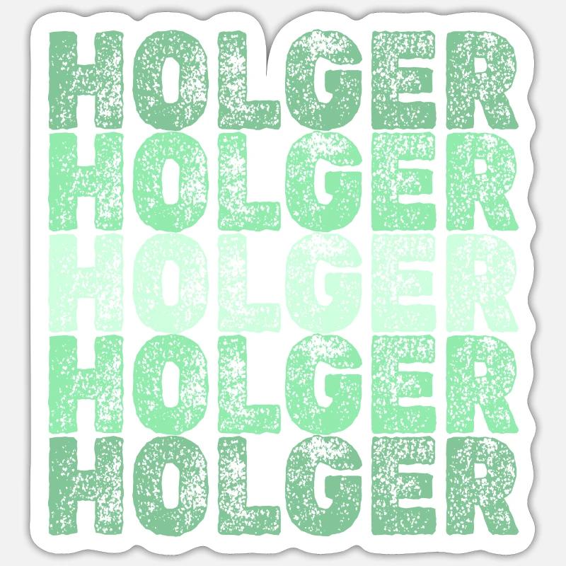 Holger - Sticker Größe S (10 x 10 cm) - Mattweiß