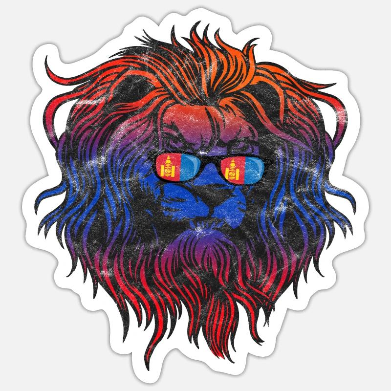 Mongolie Sticker taille S (10 x 10 cm)