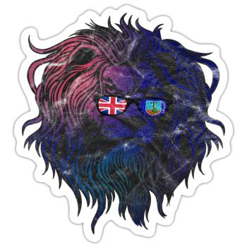 Montserrat - Sticker size S (10 x 10 cm) - white matte - Front