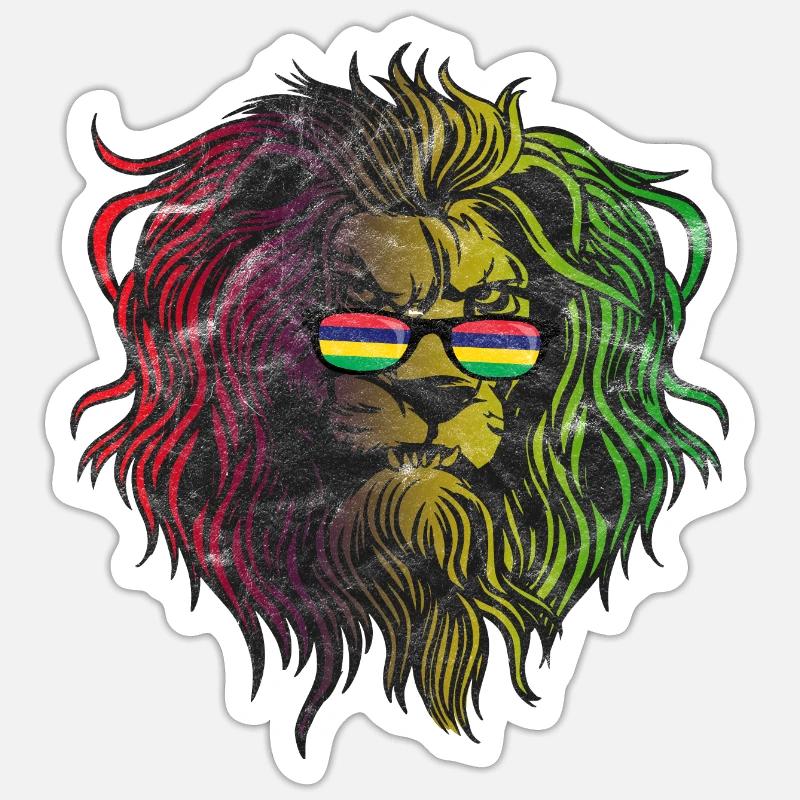 Mauritius - Sticker size S (10 x 10 cm) - white matte