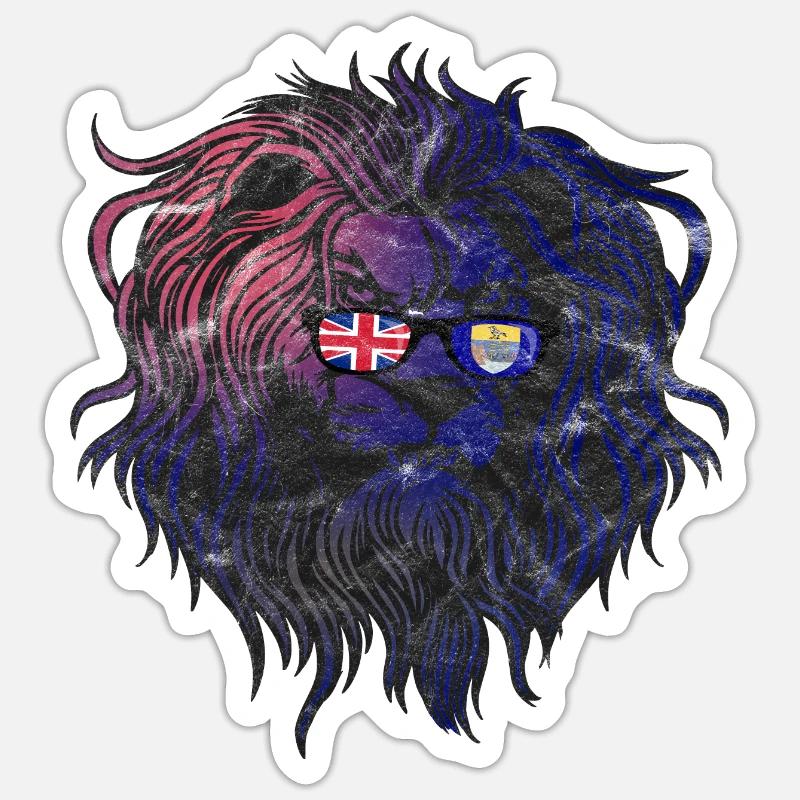 Sainte-Hélène - Sticker taille S (10 x 10 cm) - blanc mat