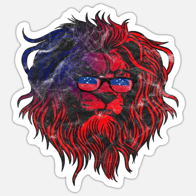 Samoa - Sticker taille S (10 x 10 cm) - blanc mat
