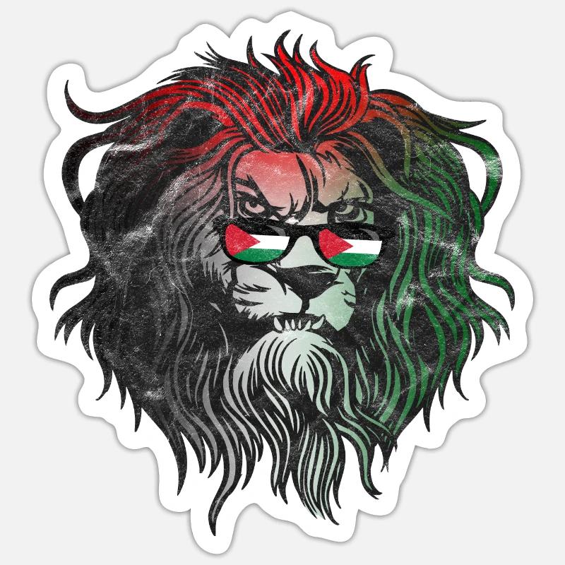 Palestine - Sticker taille S (10 x 10 cm) - blanc mat