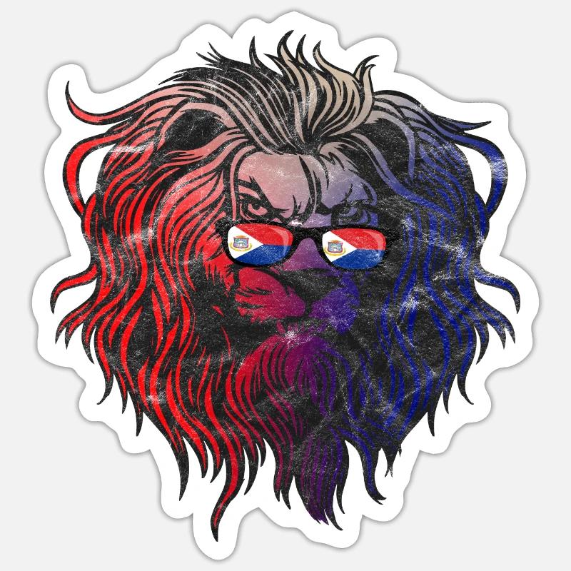 Sint Maarten - Sticker taille S (10 x 10 cm) - blanc mat