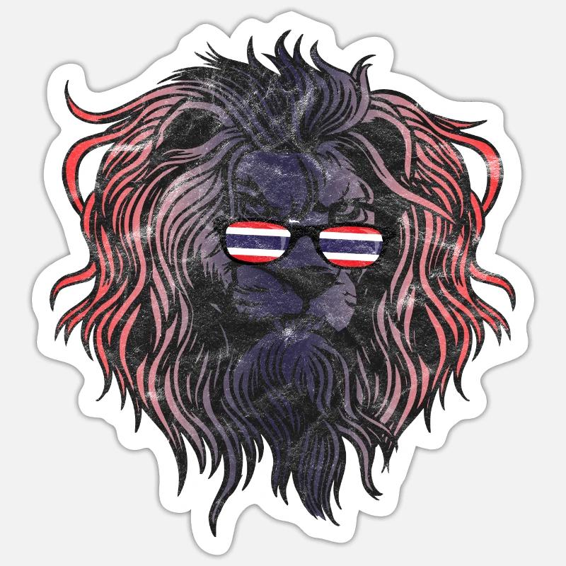 Thaïlande - Sticker taille S (10 x 10 cm) - blanc mat