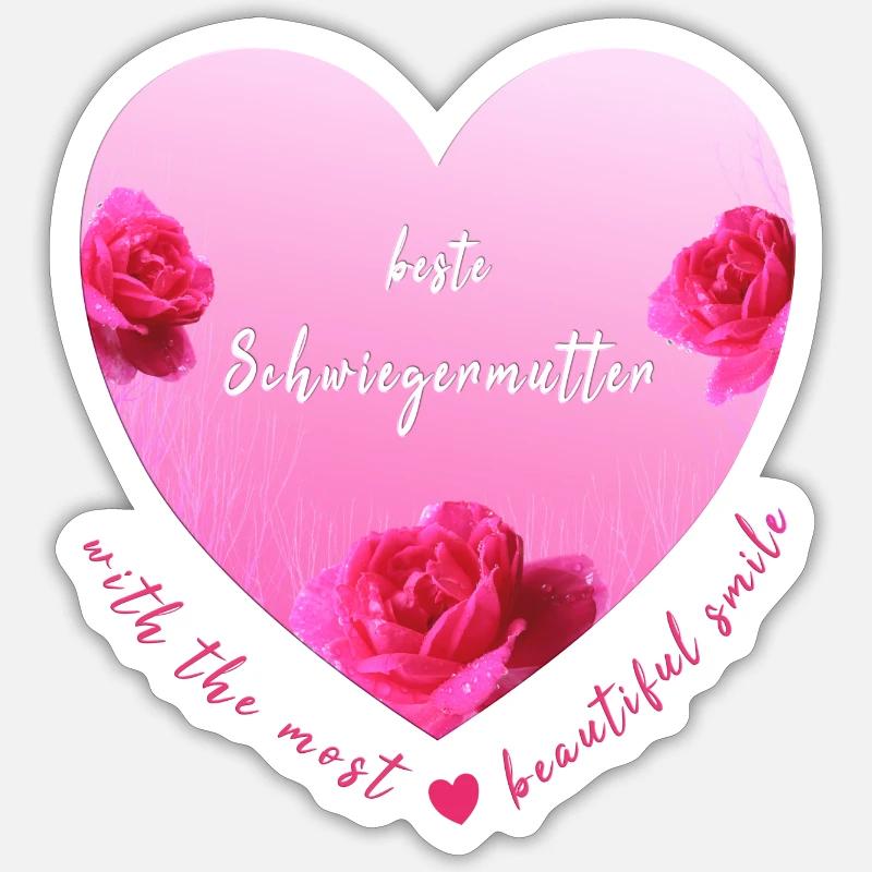 beste Schwiegermutter - Sticker Größe S (10 x 10 cm) - Mattweiß