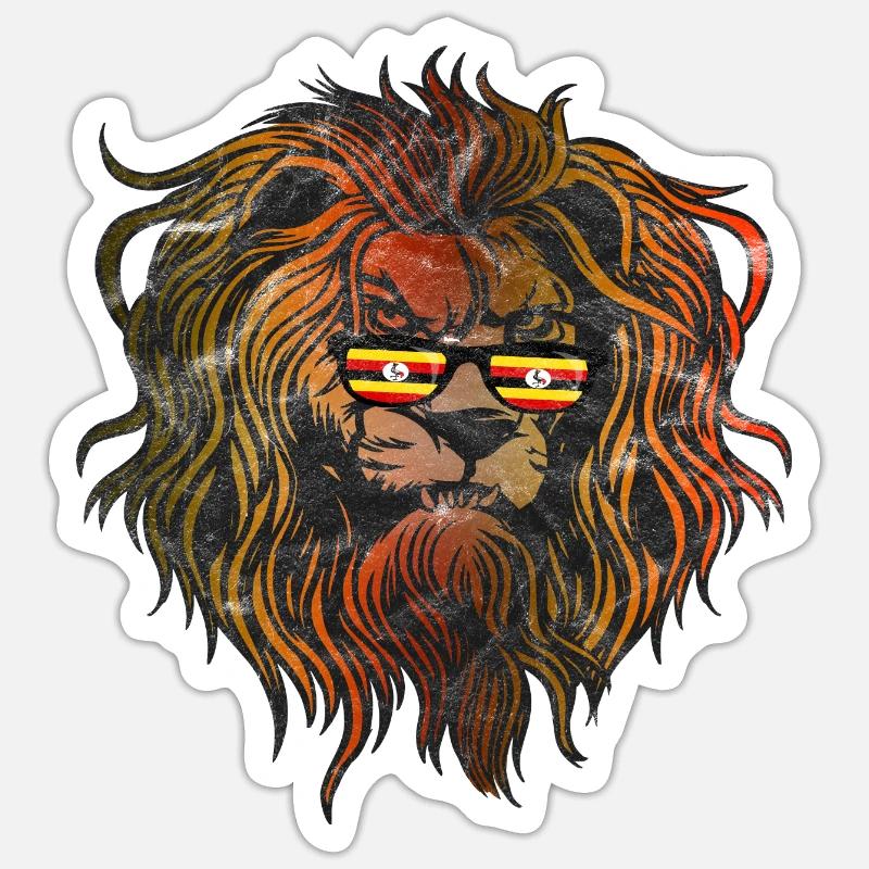 Uganda - Sticker Größe S (10 x 10 cm) - Mattweiß