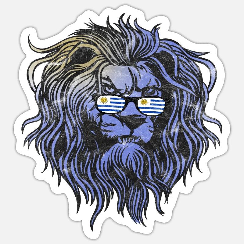 Uruguay - Sticker taille S (10 x 10 cm) - blanc mat