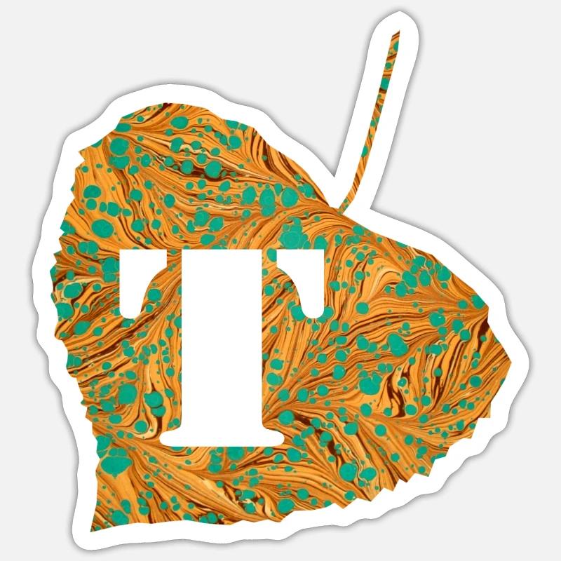 Feuille E 95 T - Sticker taille S (10 x 10 cm) - blanc mat