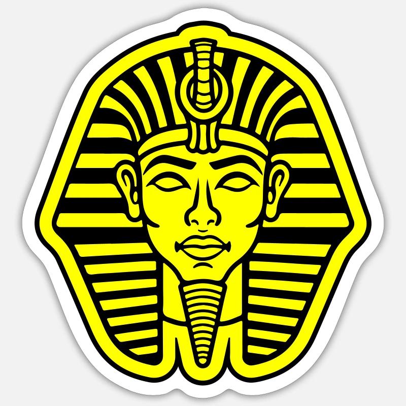 Crâne de pharaon - Sticker taille S (10 x 10 cm) - blanc mat