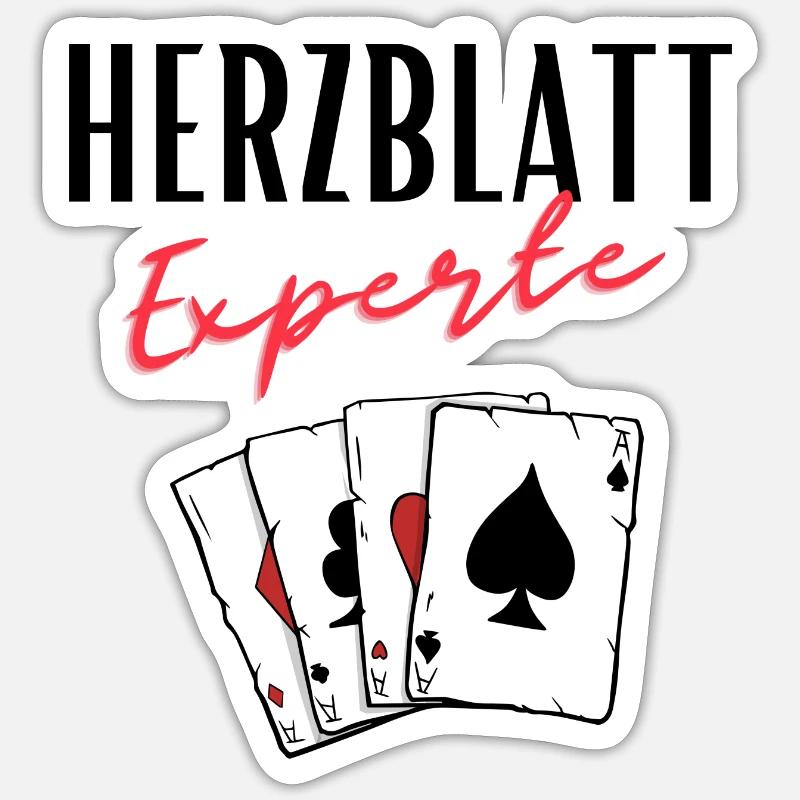Herzblatt Experte - Sticker Größe S (10 x 10 cm) - Mattweiß