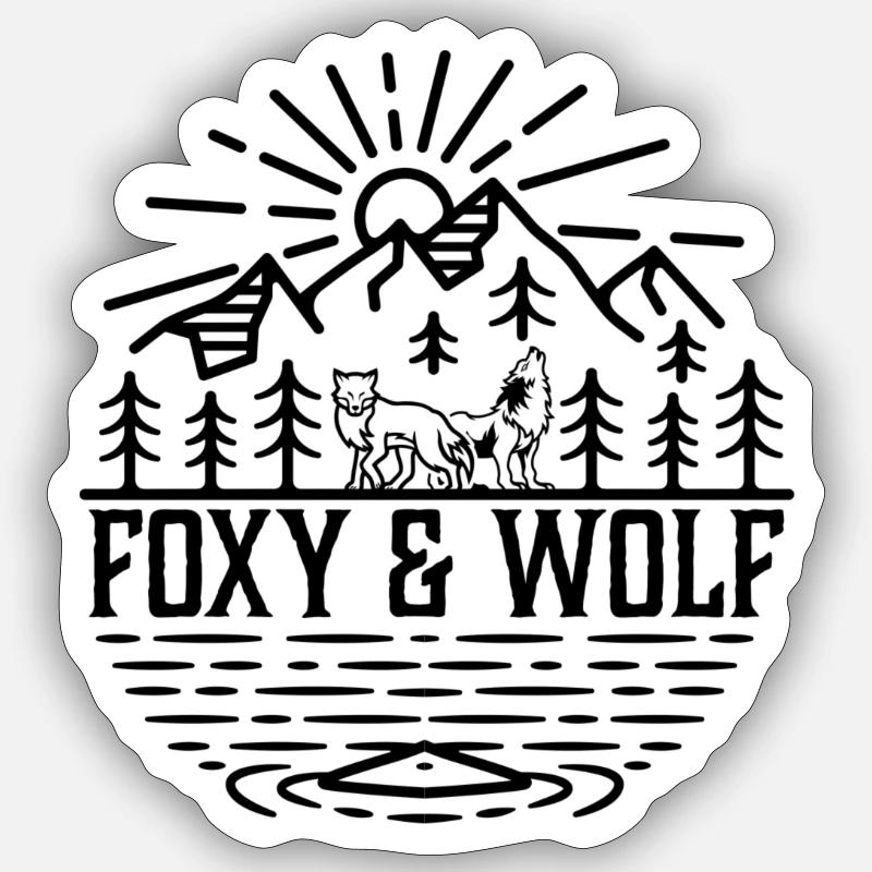 FOXY AND WOLF Pic 2 Sticker Größe S (10 x 10 cm)