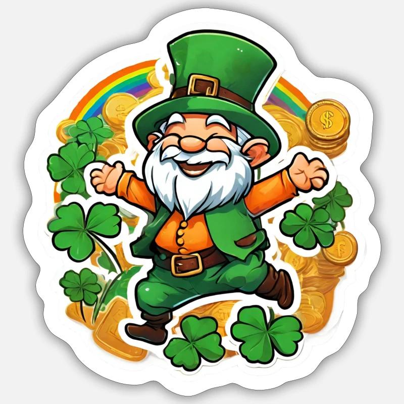 Saint Patrick 1 - Sticker size S (10 x 10 cm) - white matte