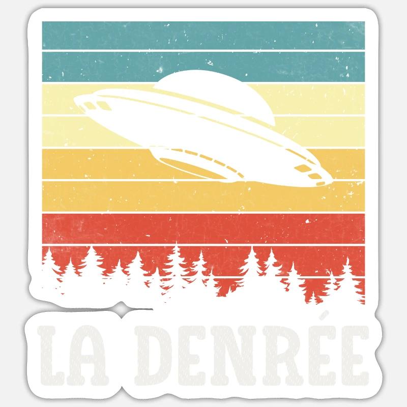 la denrée - Sticker taille S (10 x 10 cm) - blanc mat