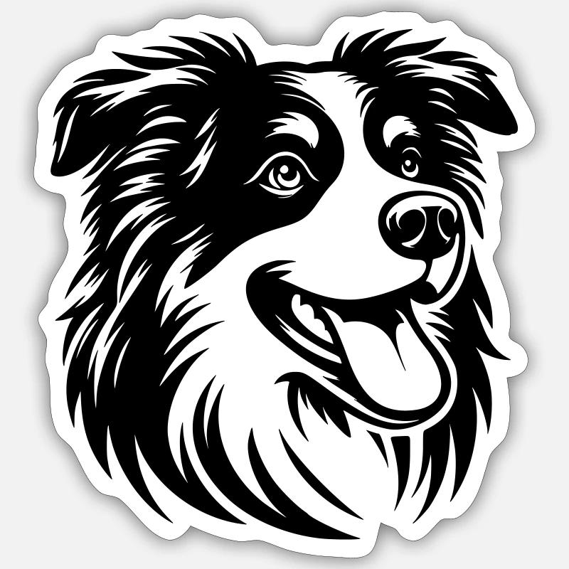 Aussie ❤ - Sticker taille S (10 x 10 cm) - blanc mat