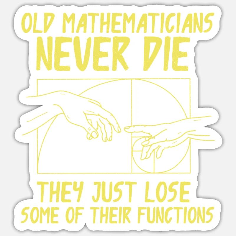 Fibonacci Geometry Math Golden Ratio - Sticker size S (10 x 10 cm) - white matte