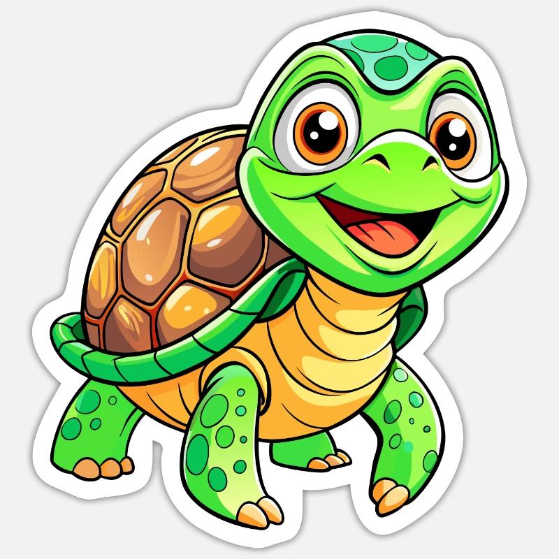 Mega Cute Turtle Sticker size S (10 x 10 cm)