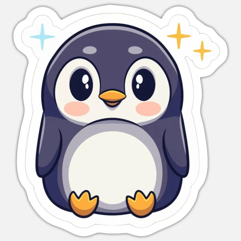 Penguin Lover - Sticker size S (10 x 10 cm) - white matte