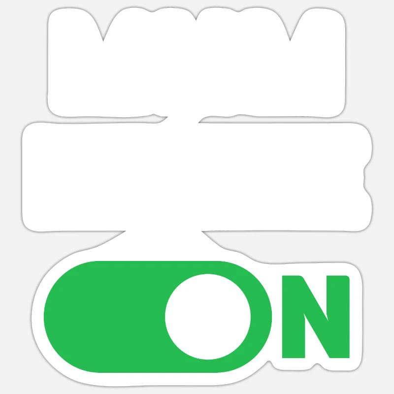 Mum Mode On - Sticker size S (10 x 10 cm) - white matte