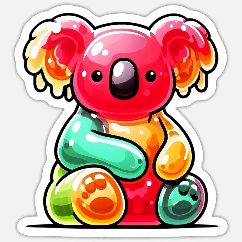 Koala - Sticker Größe S (10 x 10 cm) - Mattweiß